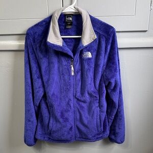 The North Face Purple Fleece Jacket with Gray Collar